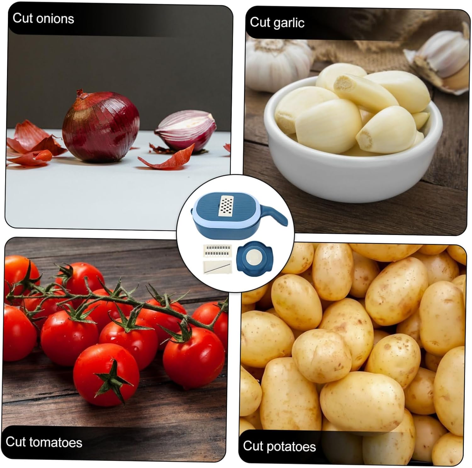 PRETYZOOM Adjustable Yarn Cutter Manual Vegetable Slicer Fruits Chopper Salad Cutter