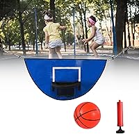 Vista 4 de Aro de baloncesto para cama elástica, con bomba y mini baloncesto, juguetes deportivos, mini aro de baloncesto para cama elástica con recinto