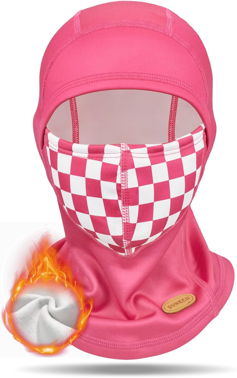 Sukeen Kids Winter Balaclava Ski Mask for Girls Boys Breathable Face Mask Warmer Face Cover with Neck Gaiters for Outdoor