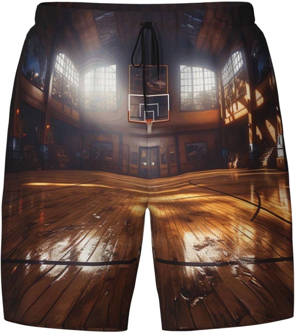 Men's Swim Trunks 2 in 1 Quick Dry Bathing Suits Basketball Court Beach Board Shorts Swimwear