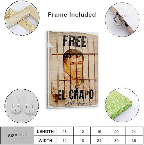 Miniatura 3 de EL CHAPO GUZMAN Dea Usa Mexican Drug Cartel Wanted Poster Print Art Wall Paintings Canvas Wall Decor Home Decor Living Room Decor 24x36inch(60x90cm)