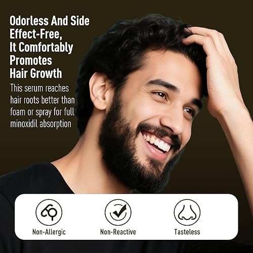 Miniatura 6 de Minoxidil Crecimiento del cabello con biotina 5% minoxidil para hombres y mujeres - Tratamiento de crecimiento del cabello soporta barba y cabello
