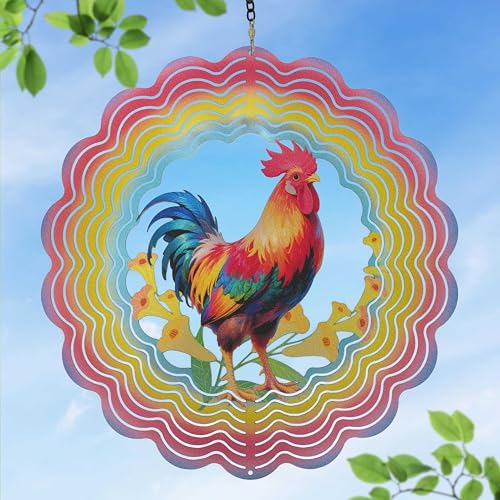 EANDISOM Wind Spinners Outdoor Chicken