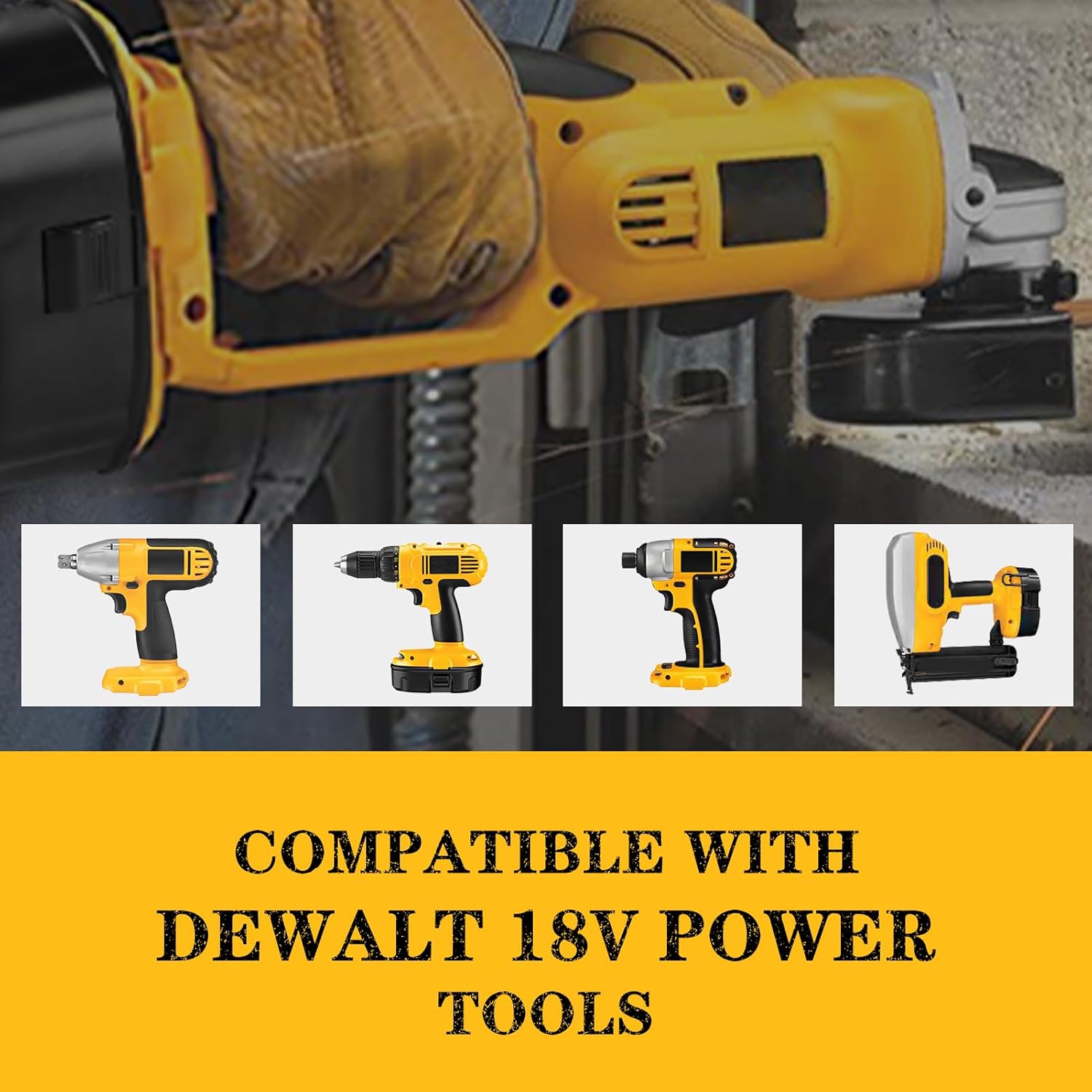DC9096 18V 6.0Ah Replacement for Dewalt Lithium-Ion Battery Compatible with Dewalt 18V Battery DC9098 DC9099 DW9095 DW9096 DW9098