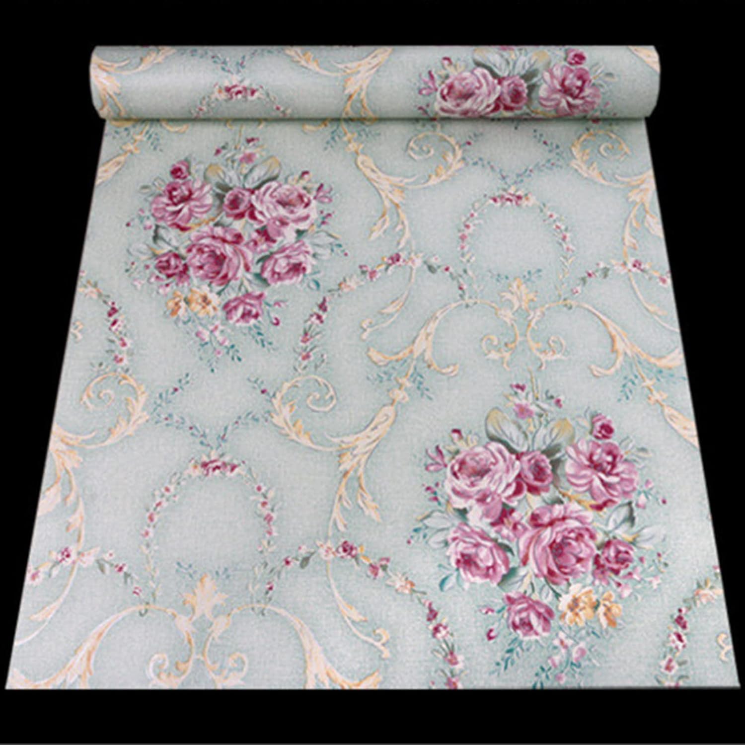 Hsvanyr Blue Flower Self-Adhesive Peel-Stick Wallpaper Contact Paper Floral for Kitchen Cabinets 17.7 Inch by 30 Feet,Dust-Proof,Waterproof,Wipe Clean Shelf Liner