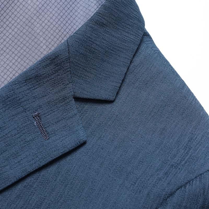 Mens Blue Slim Fit Suit Jacket Shawl Lapel Two Button Dinner Prom Wedding Tuxedo3