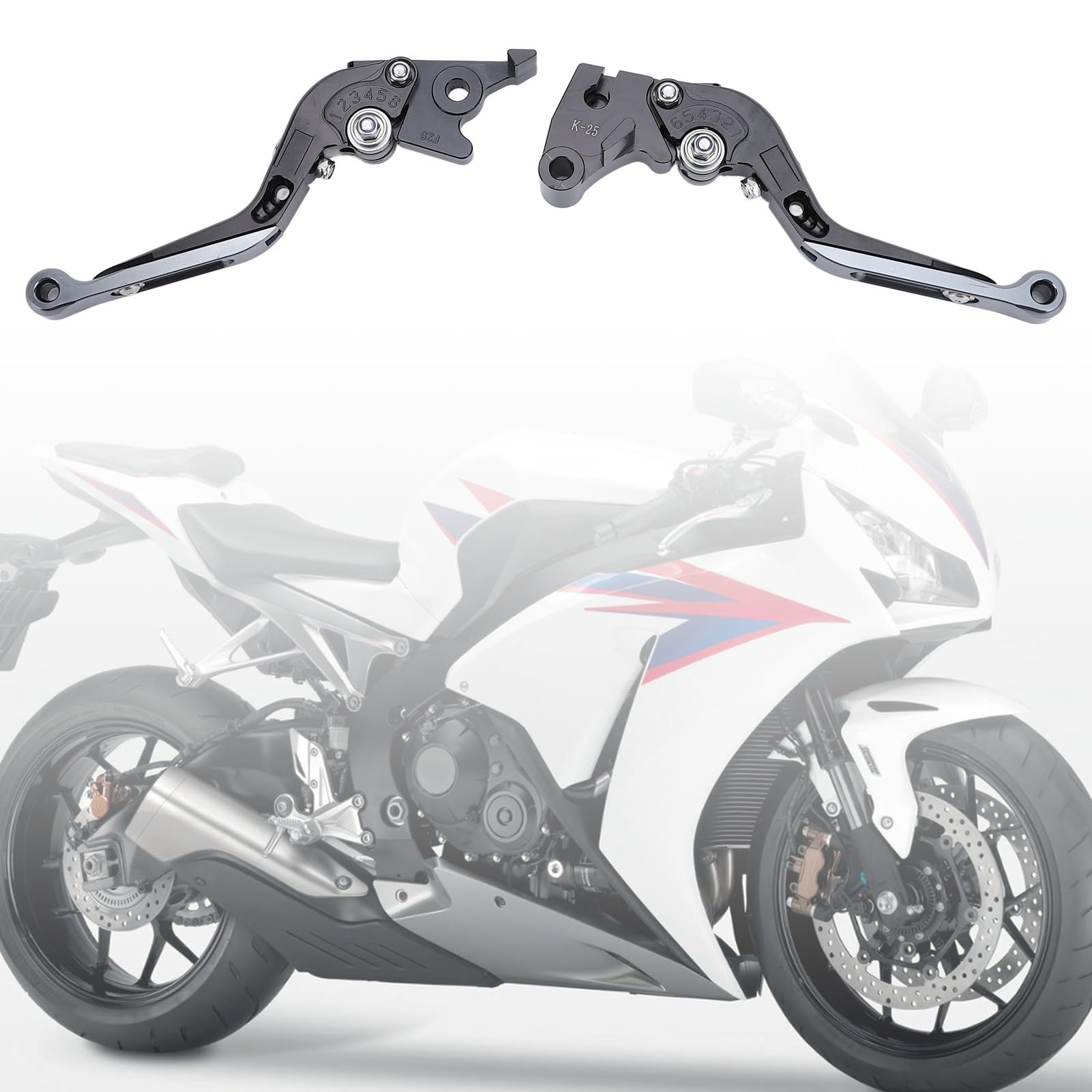 Folding Motorcycle Lever for CBR1000RR BLADE SP 2008-2021, 6 Gear Adjustable Brake Lever, 2Pcs Handlebar Brake Master Cylinder Lever