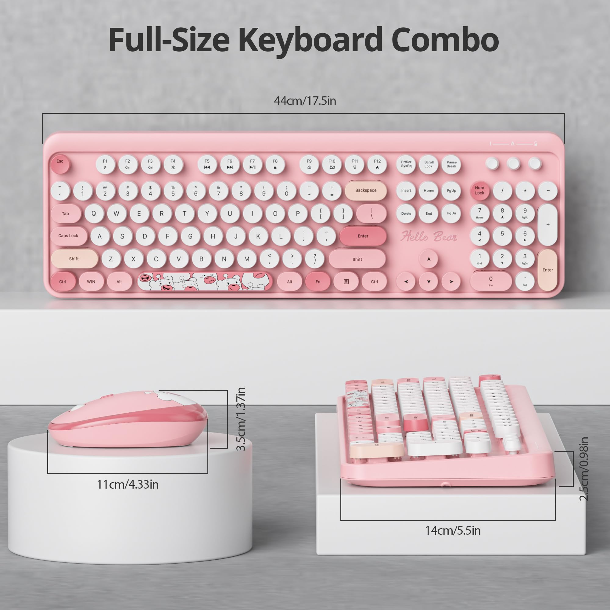 Pink Split Keyboards Snapklik.com : Mosptnspg 2.4G Colorful Keyboard, 104 Key Pink Wireless ...