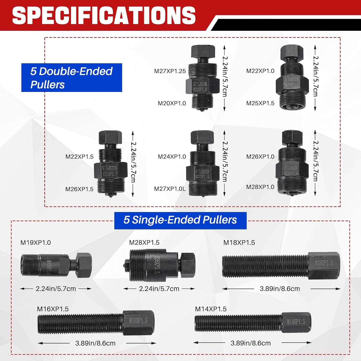 DASBET 10PCS Motorcycle Flywheel Puller | Fly Wheel Puller | Small Engine Flywheel Puller Tool, Universal Flywheel Puller Set Compatible for Yamaha Kawasaki Honda Suzuki