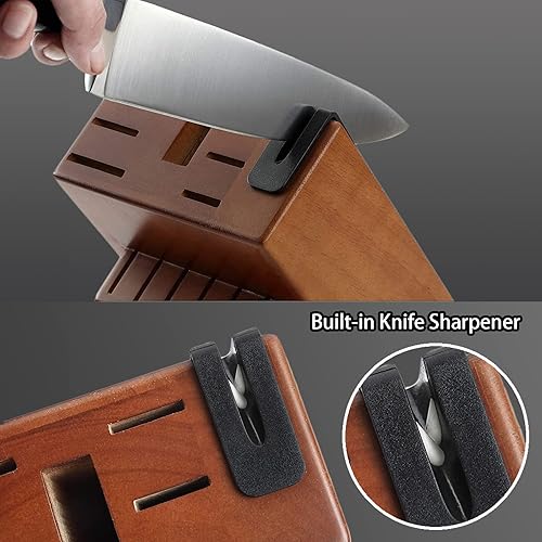 Vista 42 de McCook® Juegos de cuchillos, juego de cuchillos de cocina alemán de acero inoxidable con afilador incorporado Negro/Grafito