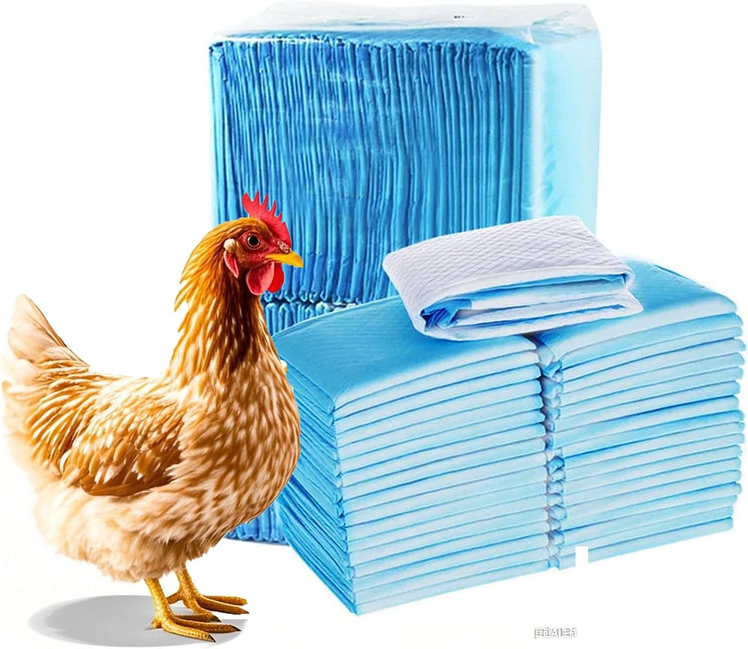 20Pcs 23 x 35 Chicken Pee Pads, 5-Layer Leak-Proof Design, Quick-Dry Surface, Baby Disposable Underpads Waterproof Diaper Changing Pad Breathable Underpads