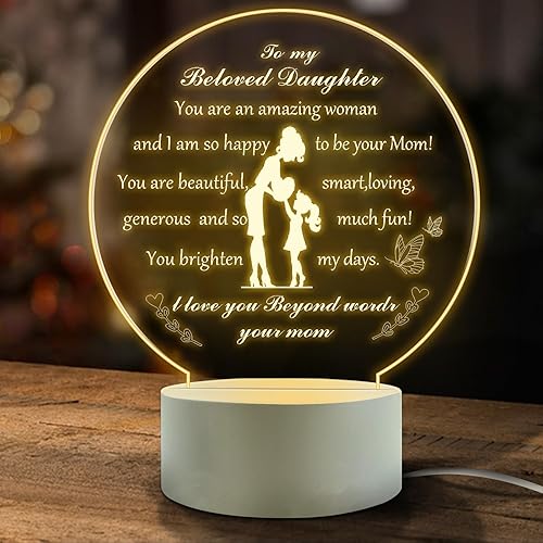 Regalos perfectos para hija de mamá-hija, mamá, regalos de cumpleaños, luz nocturna, decoración de habitación, regalos de hija y mamá