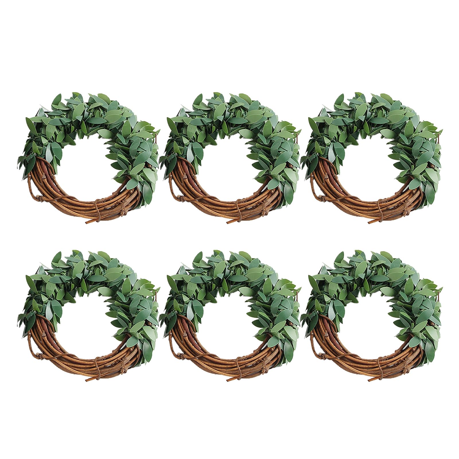 6 Pack Artificial Wood Napkin Rings Festival Serviettes Holderes Buckle Artificial Serviettes Rings for Holderes