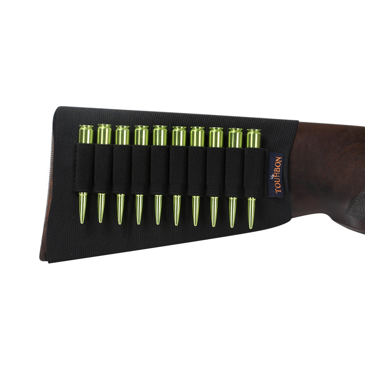 TOURBON Shotgun Rifle Elastic Ammo Sleeve Buttstock Shotshell Cartridge