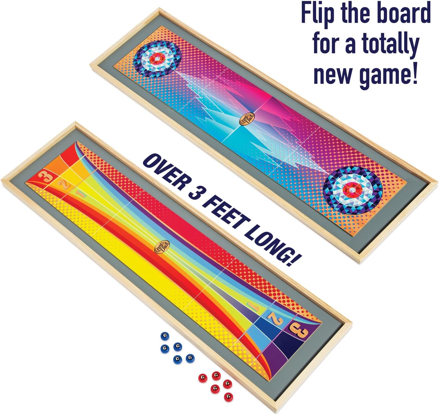 MindWare Grey Duck Shuffleboard Curling 2:1 Table Top Game