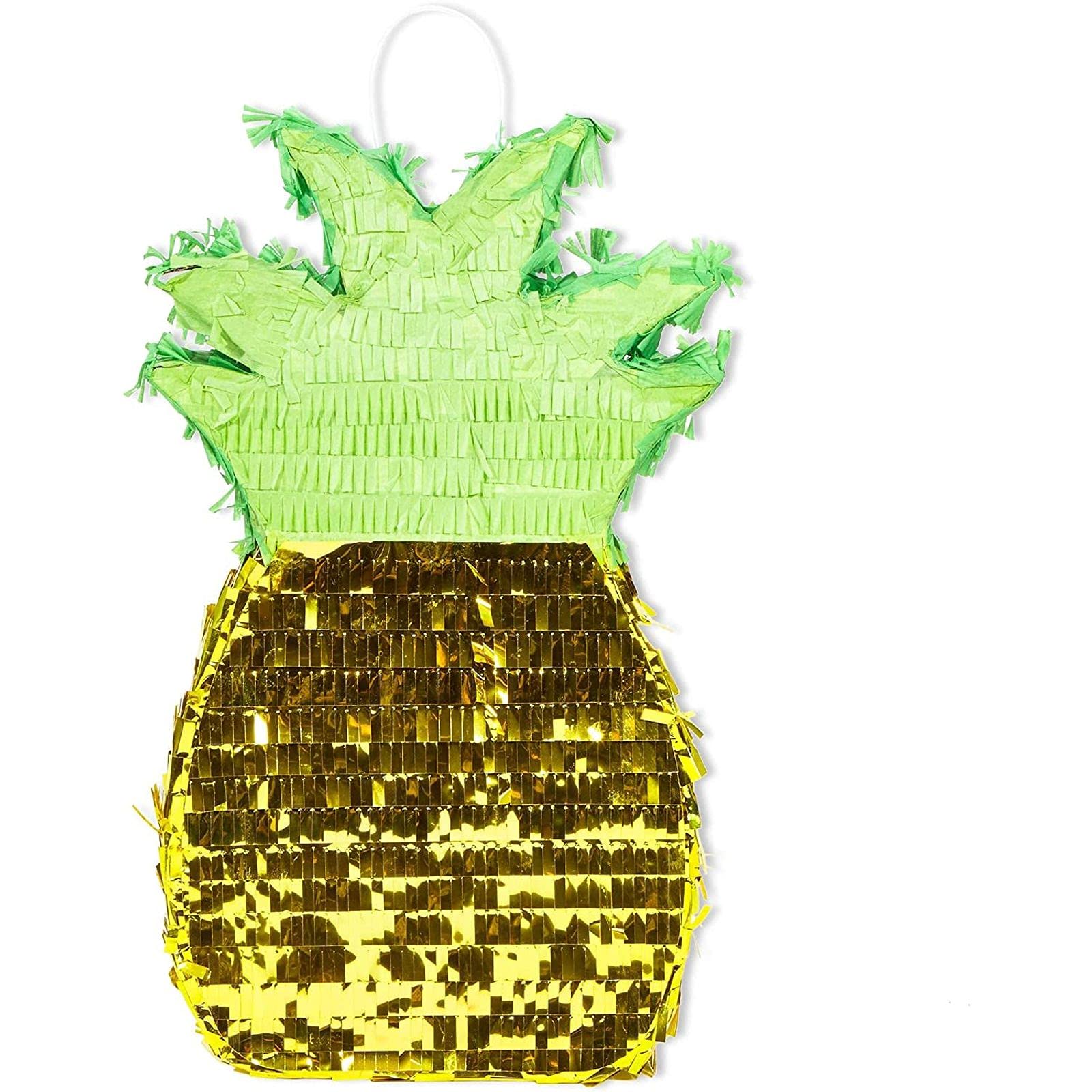 Pignatta a forma di ananas per decorazioni hawaiane Luau per feste di compleanno per bambini (41,5 x 25,4 x 7,6 cm)