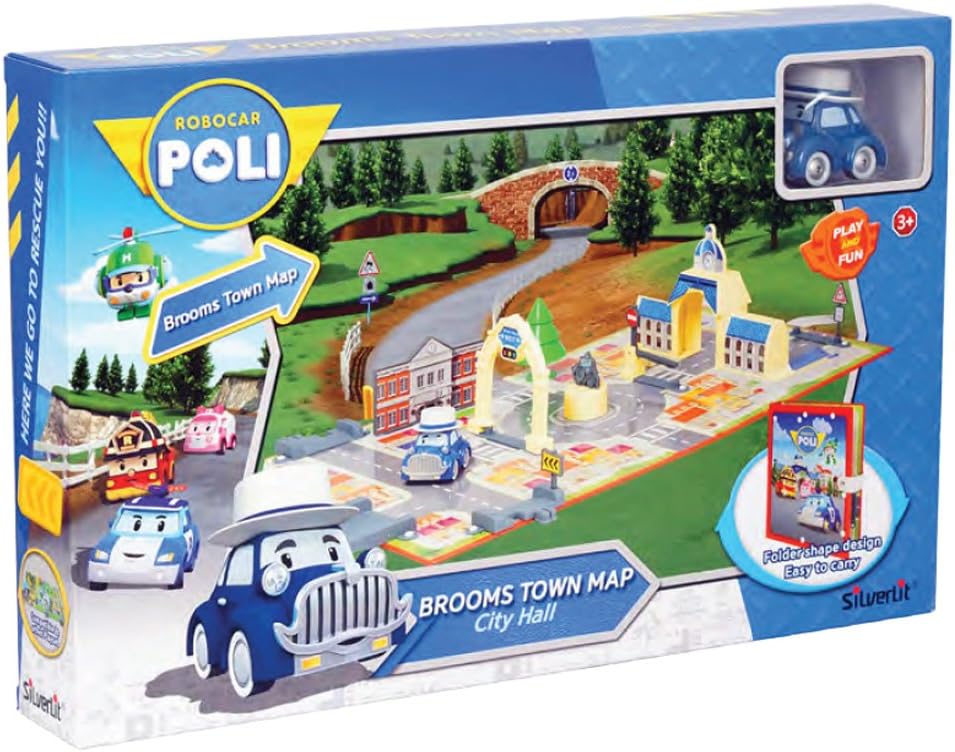 Rocco Toys 83279 – Robocar Poli Broom Town Map City Hall
