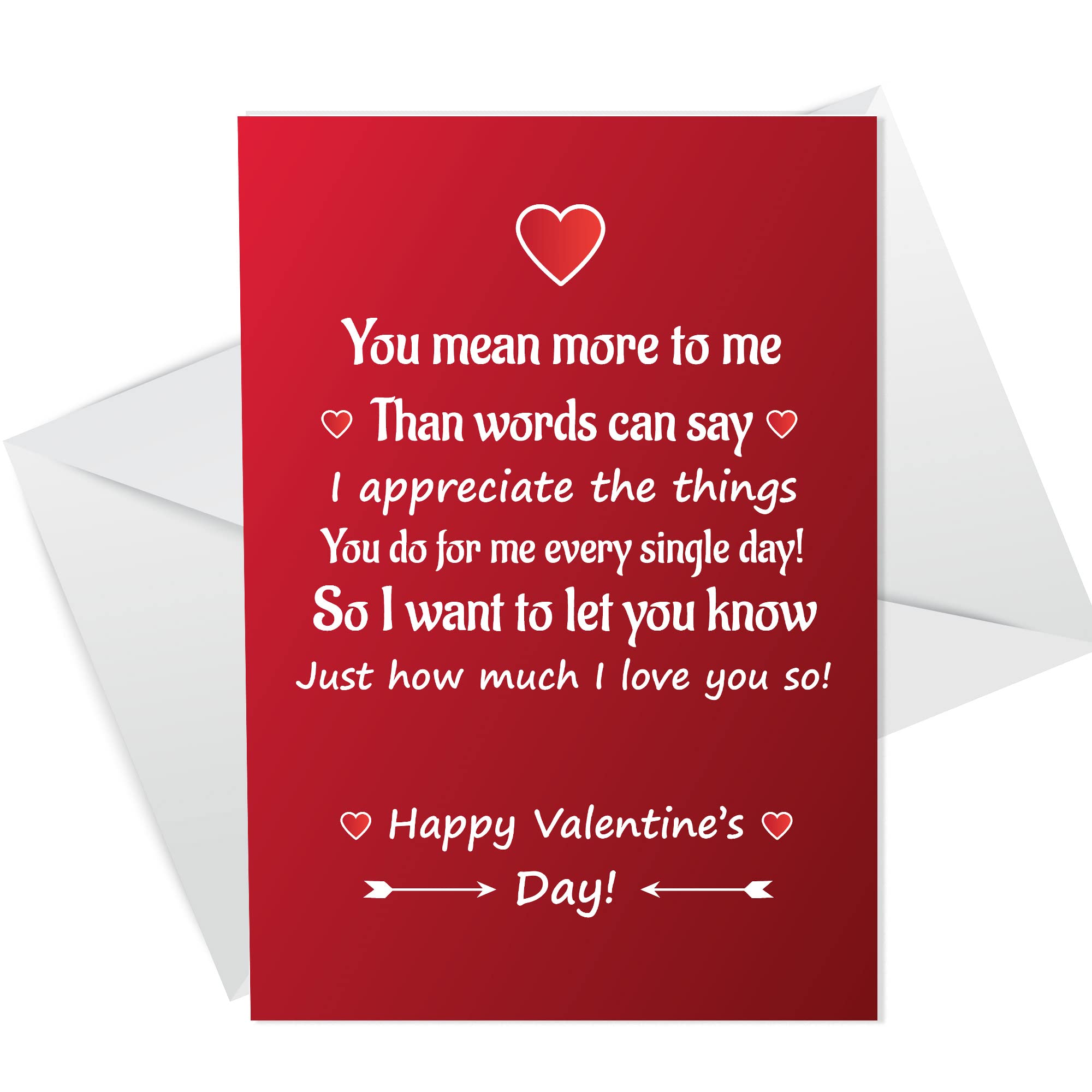 Valentines Card For Him Her Love Poem Perfect For Boyfriend Girlfriend Husband Wife