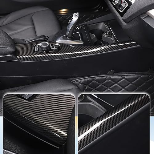 Miniatura 5 de LLKUANG Cubierta de panel de botón multimedia para consola central de automóvil, compatible con BMW Serie 1, 2, F20, F21, F22, cubierta de panel de