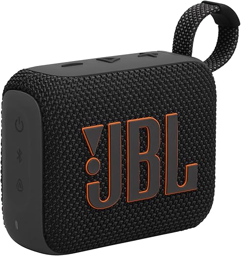JBL Go 4, Wireless Ultra Portable Bluetooth Speaker, Pro Sound, Vibrant Colors, Water & Dust Proof, Type C (Without Mic, Black)
