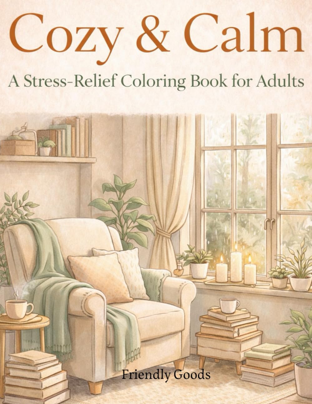 Cozy & Calm: A Stress-Relief Coloring Book for Adults