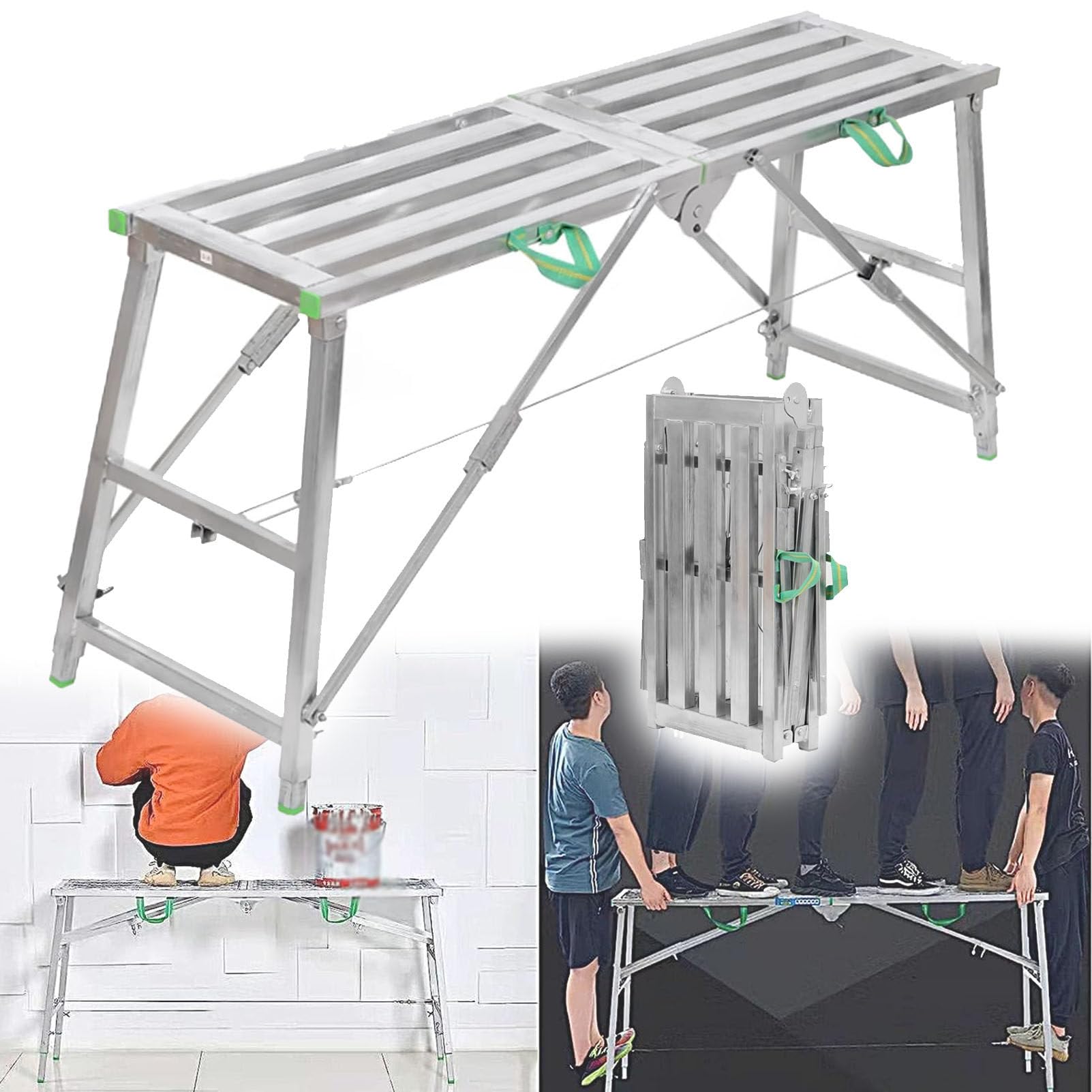 Échafaudage polyvalent antidérapant de 200 cm pour nettoyer les plafonds sans effort