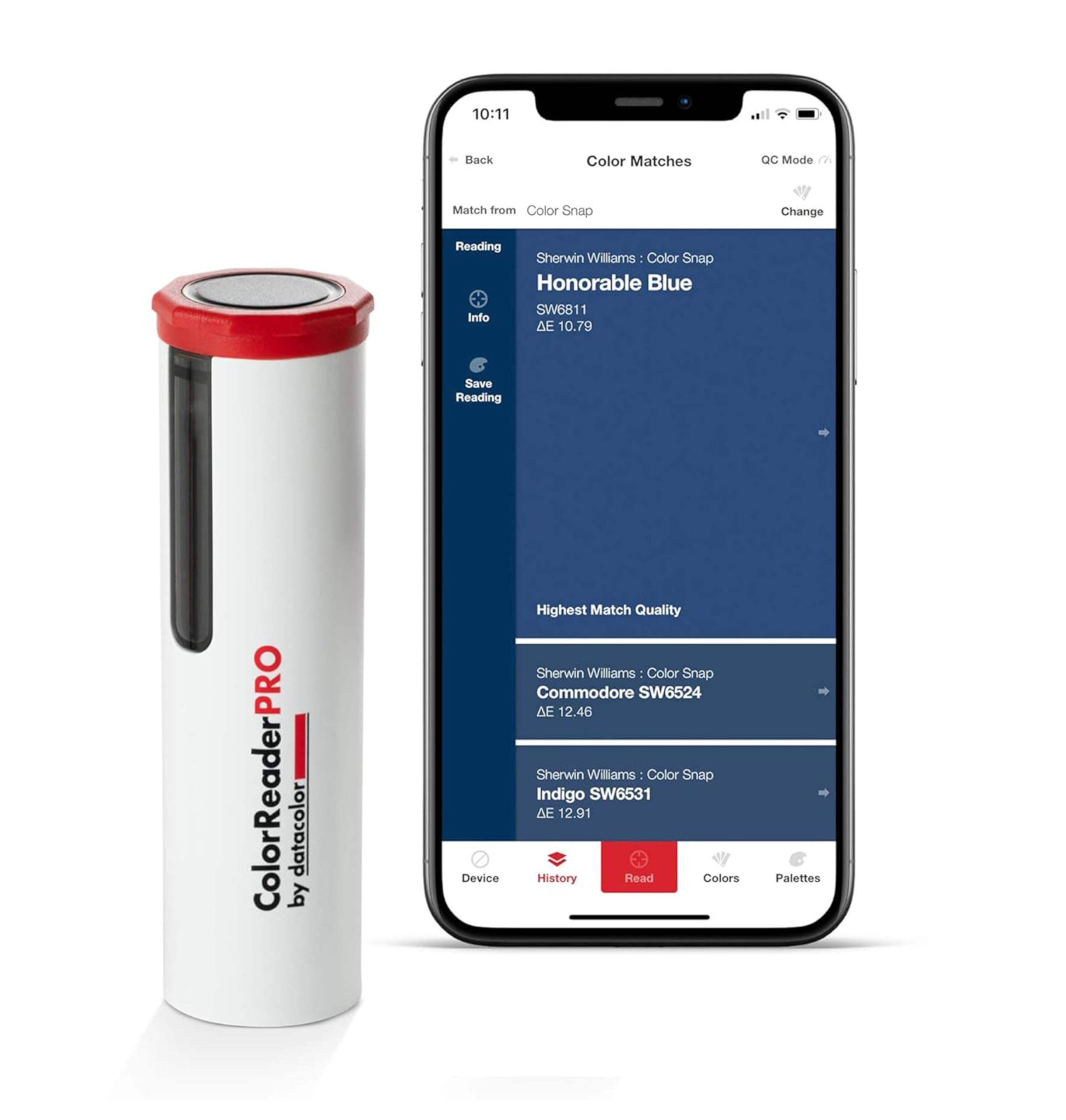 Datacolor ColorReader Pro: Professional Colour Matching and Measuring Tool, Identify Paint Colour Instantly, compatible with RAL, Farrow & Ball, Sikkens, Valspar, Rust-Oleum, and others