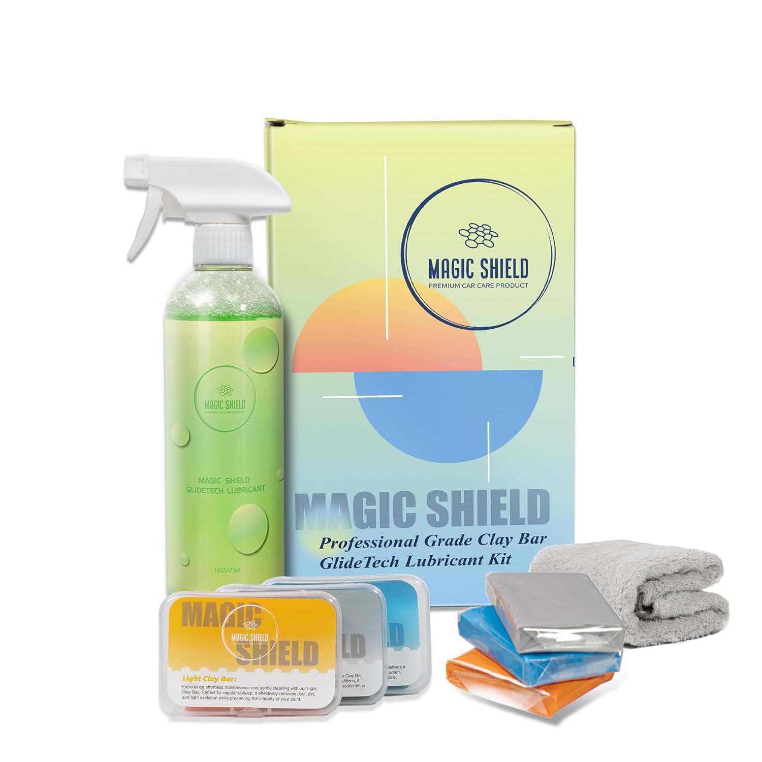 Magic Shield Clay Bar Kit ProfessionalGrade Car Detailing, Deep