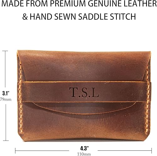 Miniatura 4 de Titular de la tarjeta de cuero personalizado, Tarjetero minimalista personalizado, Titular de la tarjeta de crédito, Regalo delgado del titular de