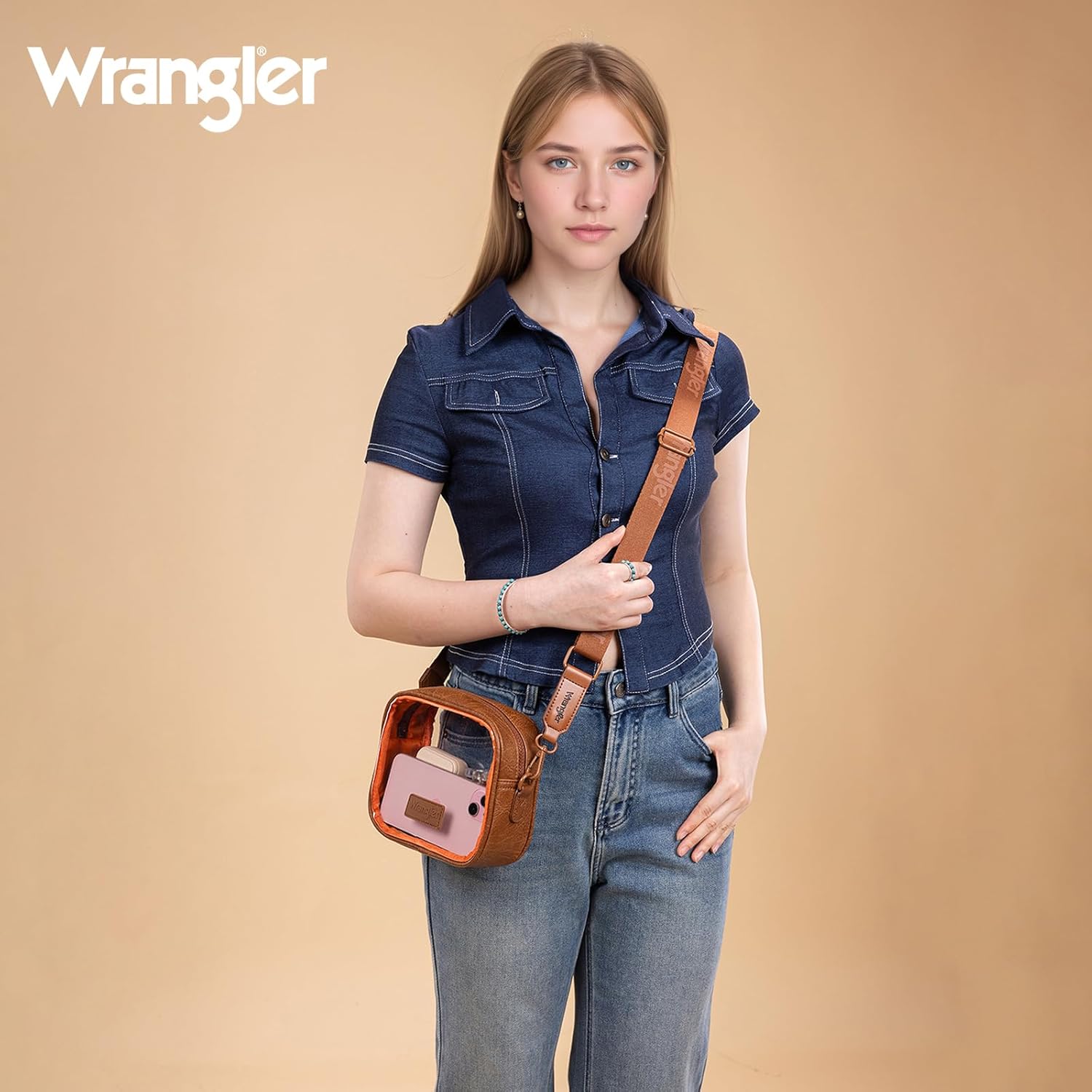 Montana West X Wrangler Clear Bag for Stadium Events Crossbody Purse for Concerts, Sports