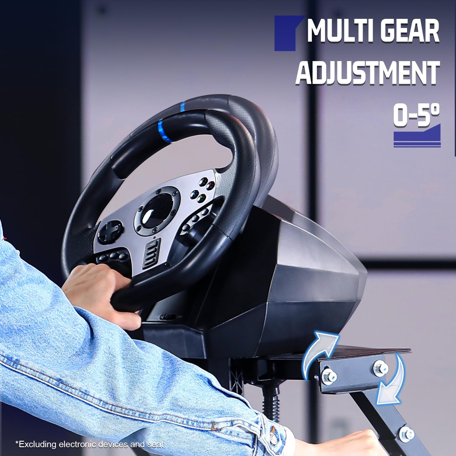 Marada Racing Steering Shifter Mount Racing Wheel Stand Pro Compatible with Logitech G27 G25 G29 G920, Pedals NOT Included Wheel Stand