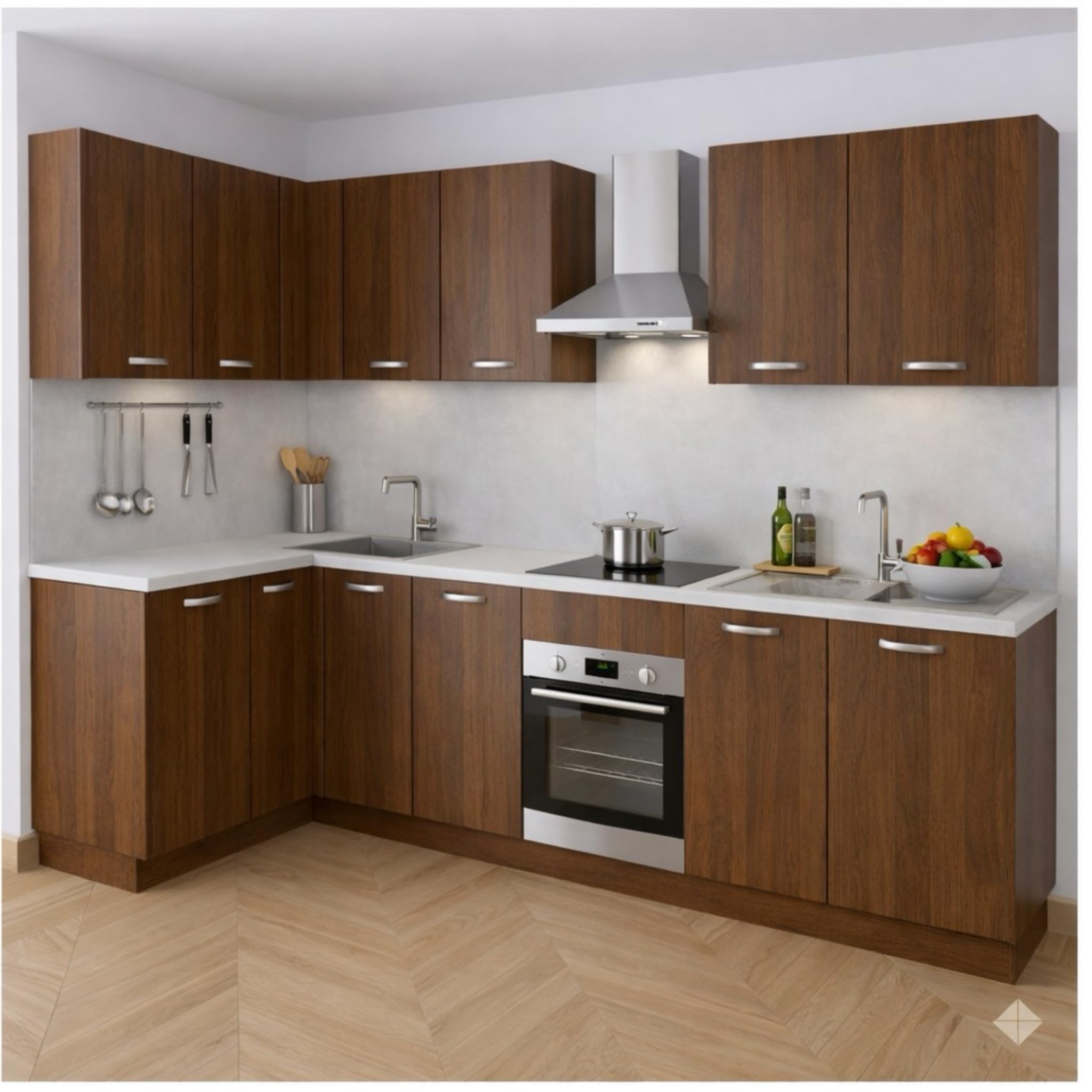 Anta per Mobile Calandrelli 71,7x44,7 cm Noce, 18 mm, con Maniglia