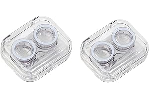 Contact Lens Case, Transparent Silicone Case for Glasses with Stand-up Frame Large