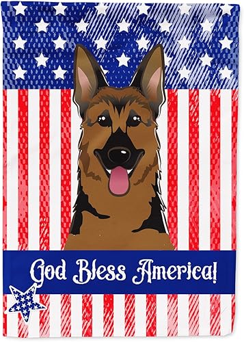 Vista 387 de Caroline's Treasures BB2171GF American Flag and Border Collie Garden Flag Mailbox Flag Decorative Yard Flag Banner Outside Patio Artwork Yard Flower