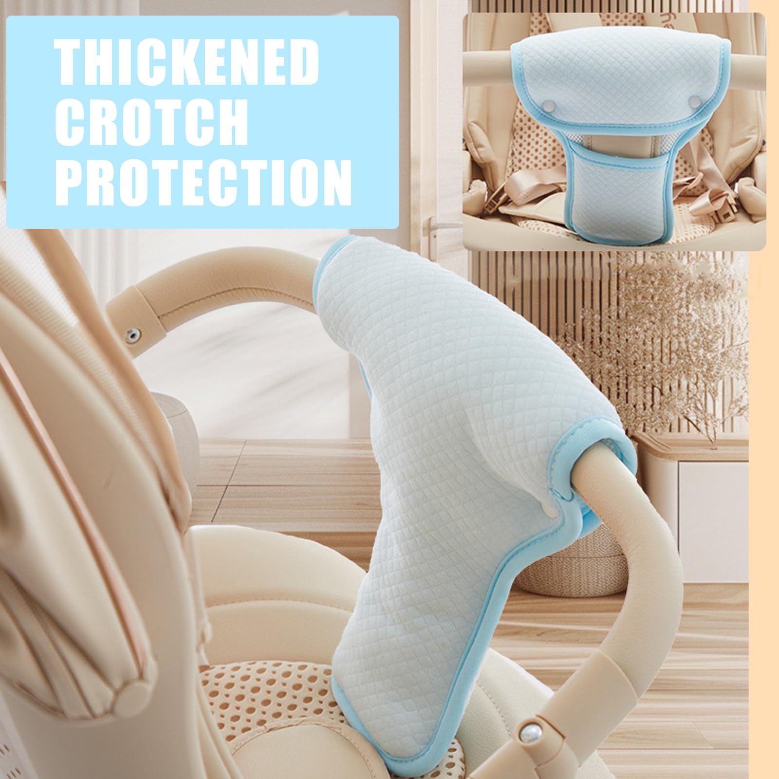 Almohadillas de hombro y entrepierna para cochecitos de bebé, suaves y cómodas, correas para bebés, fáciles de limpiar, para protección de la piel del bebé, equipo para recién nacidos