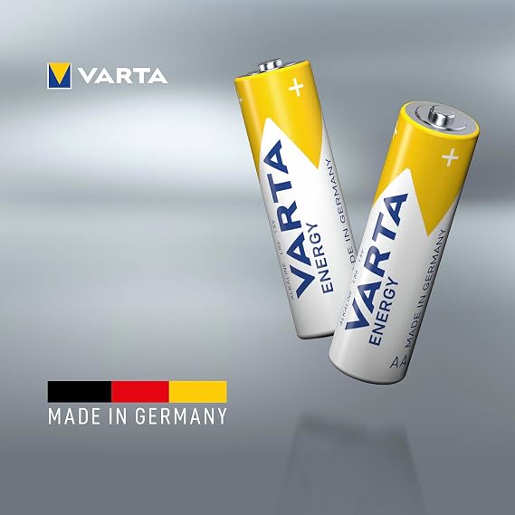بطاريات Varta Aa، عبوة من 12 بطارية، طاقة، قلوية، 1.5 فولت، مكعب، عبوة معاد تدويرها بنسبة 90%، لتلبية الاحتياجات الأساسية البسيطة، صُنعت في ألمانيا