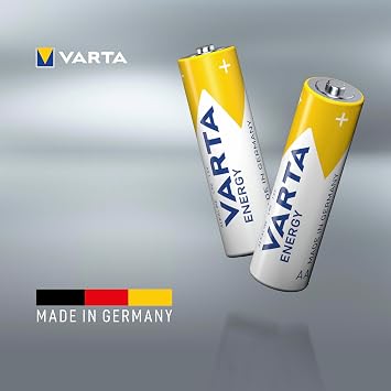 بطاريات Varta Aa، عبوة من 12 بطارية، طاقة، قلوية، 1.5 فولت، مكعب، عبوة معاد تدويرها بنسبة 90%، لتلبية الاحتياجات الأساسية البسيطة، صُنعت في ألمانيا