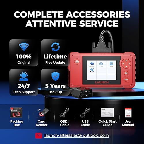 Vista 9 de Diagnóstico para auto Launch X431 Creader VII+ (CRP123) Lector de código EOBD OBD2 Herramienta de escáner, pruebas en motor/sistema