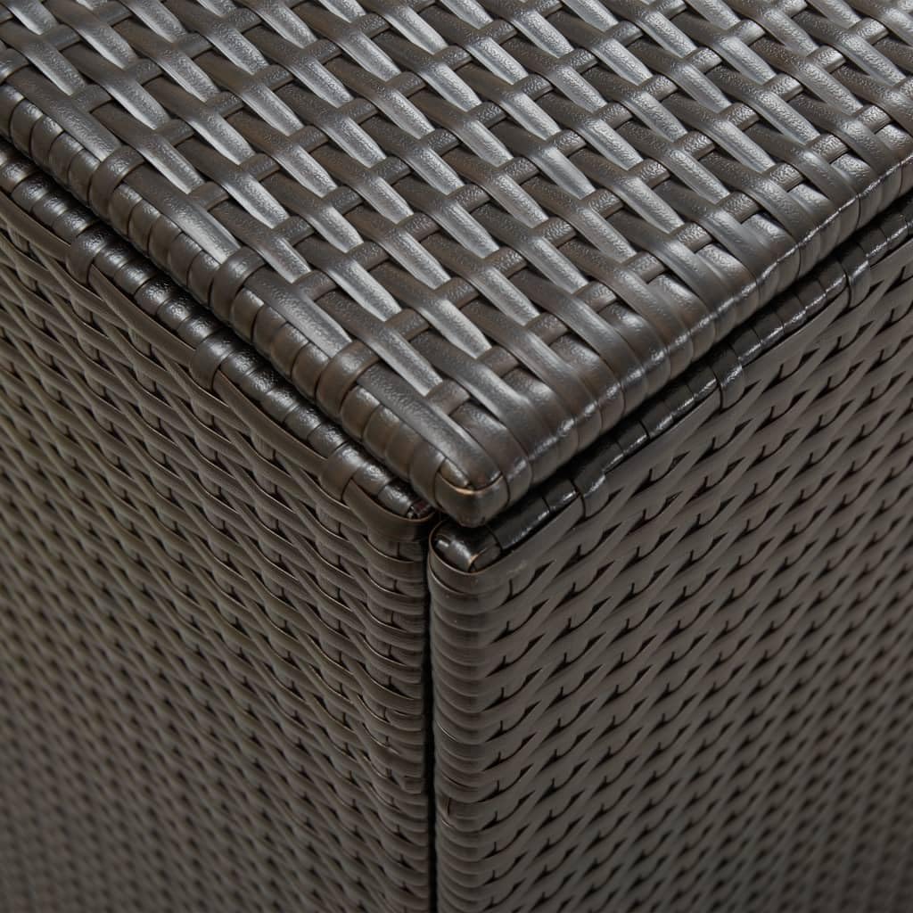 vidaXL Baule da Giardino in Polyrattan 180x90x70 cm Marrone