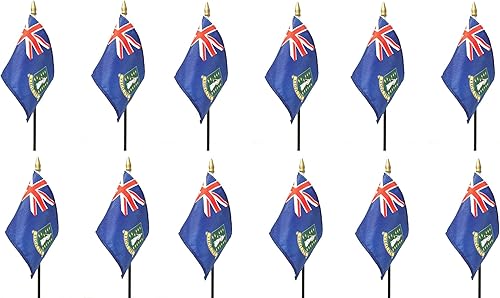 Miniatura 42 de Banderas de escritorio de Nicaragua, paquete de 12 banderas pequeñas de poliéster de 4 x 6 pulgadas en miniatura para mesa de oficina, pequeñas