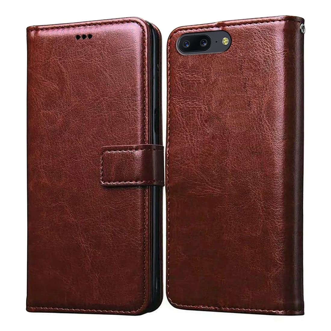 Casotec Flip Cover for OnePlus 5 | Premium Leather Finish | Inbuilt Pockets & Stand | Flip Case for OnePlus 5 (Brown) (B09QL29JCN) Amazon Price History, Amazon Price Tracker