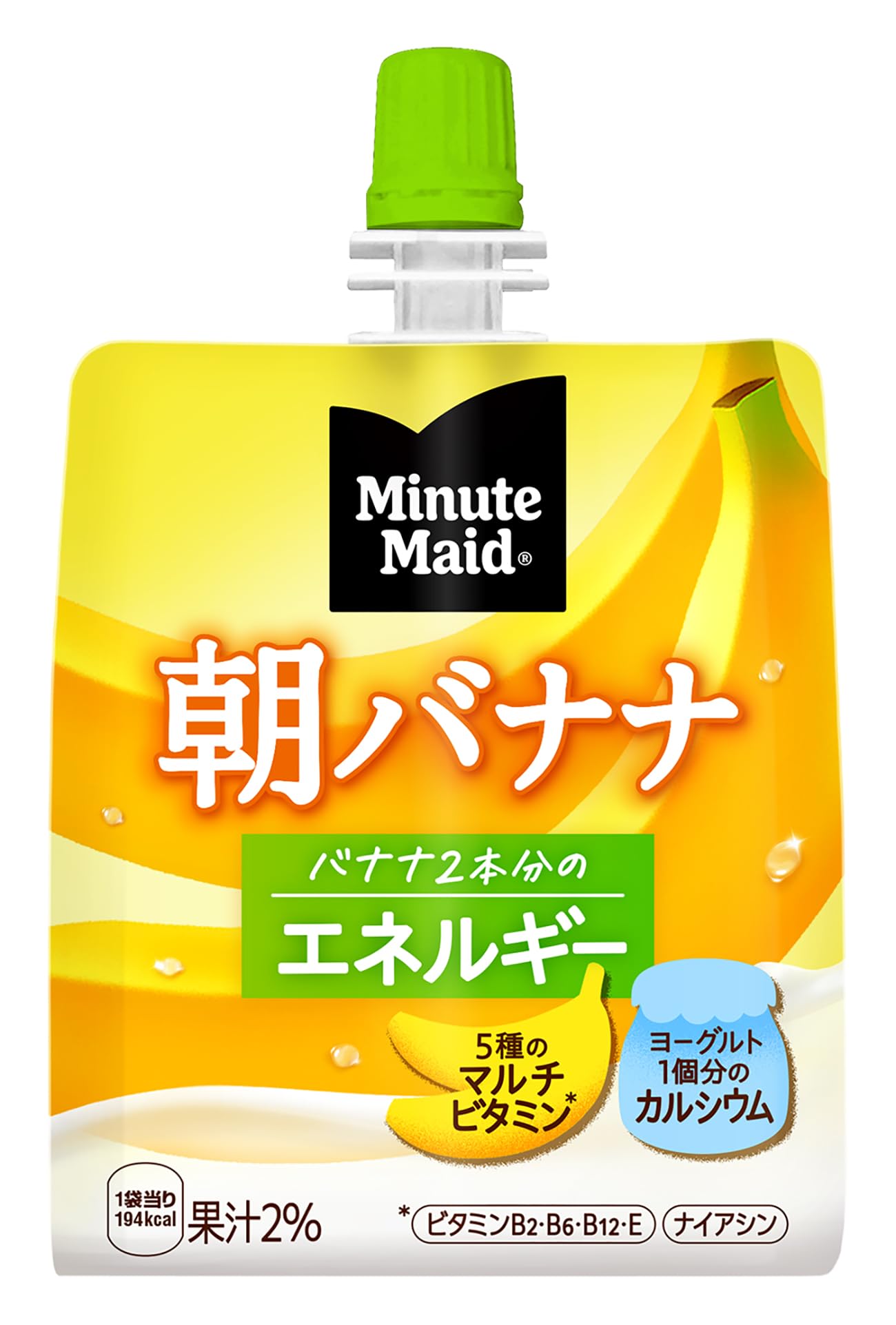コカコーラ ミニッツメイド 朝バナナ180gパウチ×24本入×（2ケース）