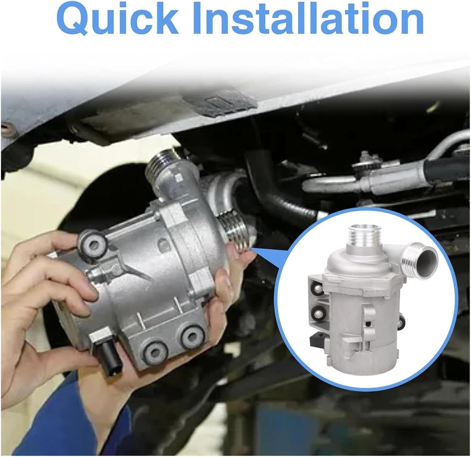 OE 11537549476 11517586925 Electric Water Pump With Thermostat Bolt Kit For BMW X3 X5 Z4 325i 330i 525i 530i 730i 11517546994(Pump Thermostat Kit)