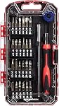 Amazon Basics 51-Piece Precision Screwdriver Bit Set, Micro Repair Tool Kit with Torx, Tri-Wing, Hex and Phillips Bits, Magnetic Case for Laptops, Smartphones, Watches and Small Electronics