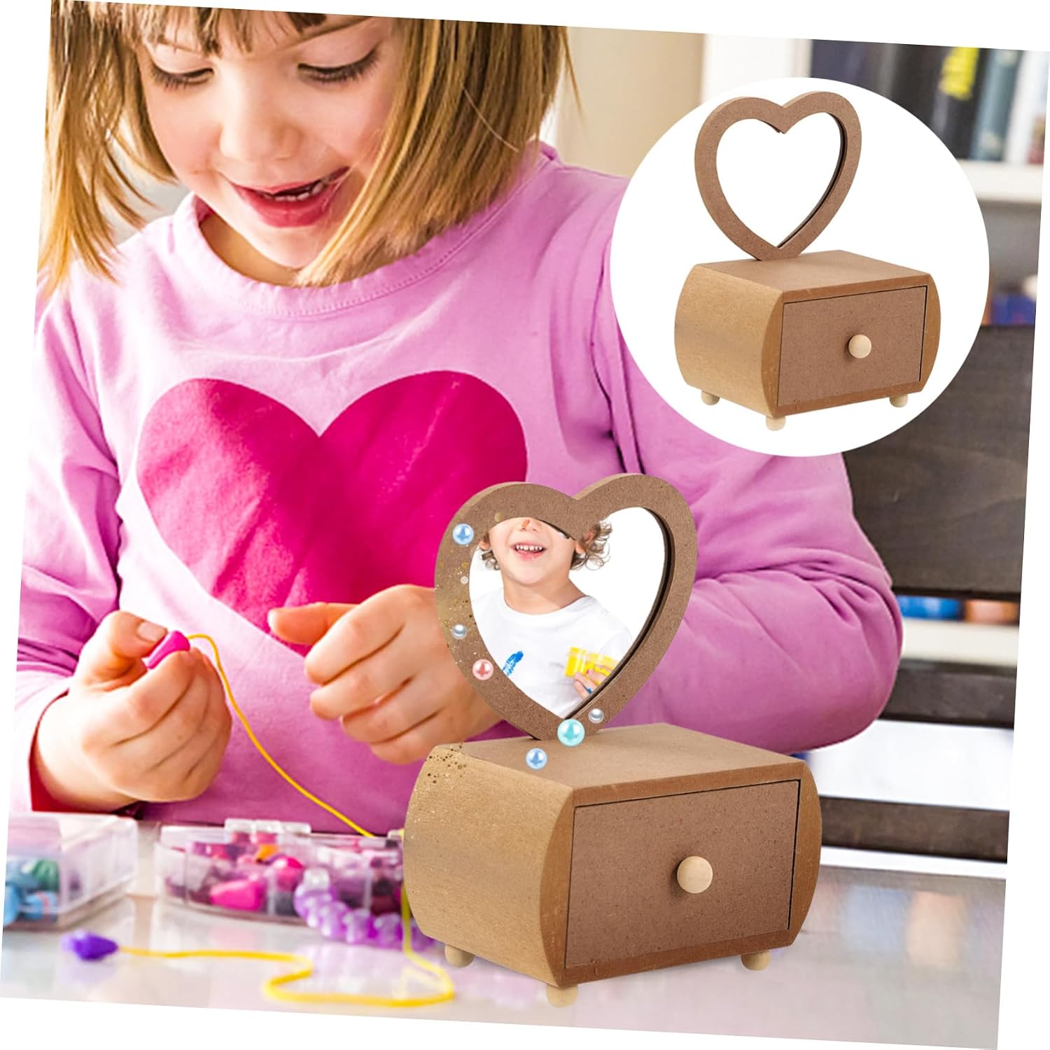 Boy Girl's Dressing Table Vanity Storage Boys and Girls Dresser Makeup Vanity