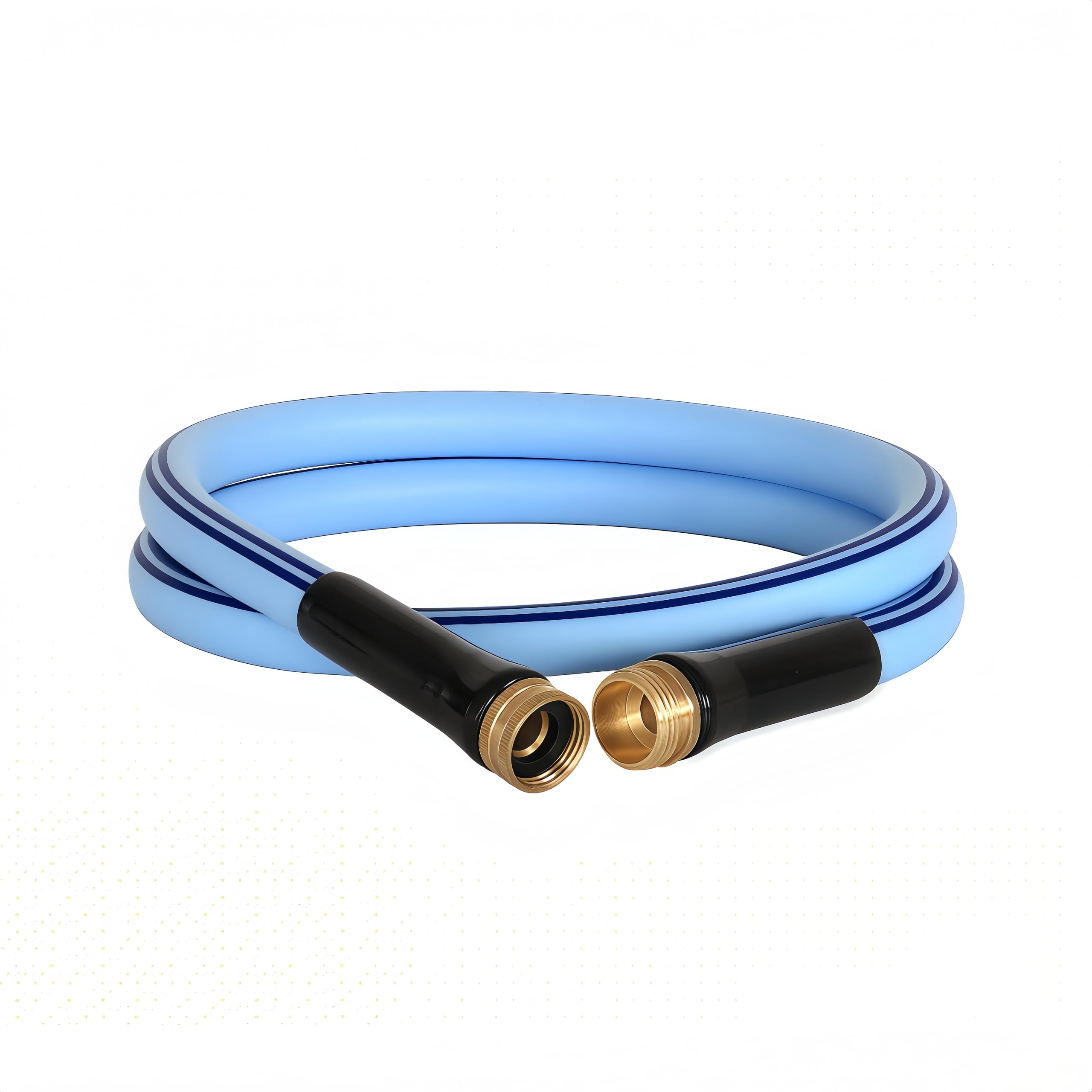 Atlantic Heavy Duty Garden Hose 5 ft x 5/8 Inch Blue Color, Short Connection Leader Hose with Male-Female Connectors (5 Feet Female to Male)