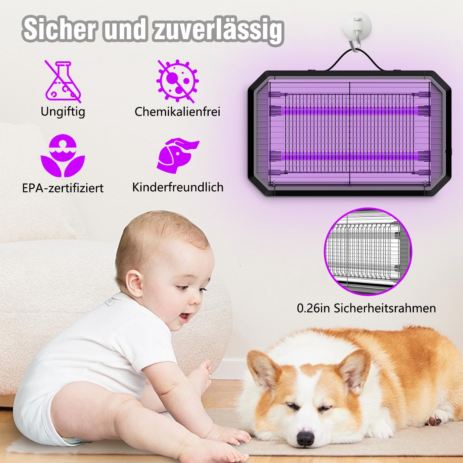 Elektrische insectenverdelger, muggenlamp, USB, elektrische vliegenval Elektrische insectenverdelger, muggenlamp, USB, elektrische vliegenval