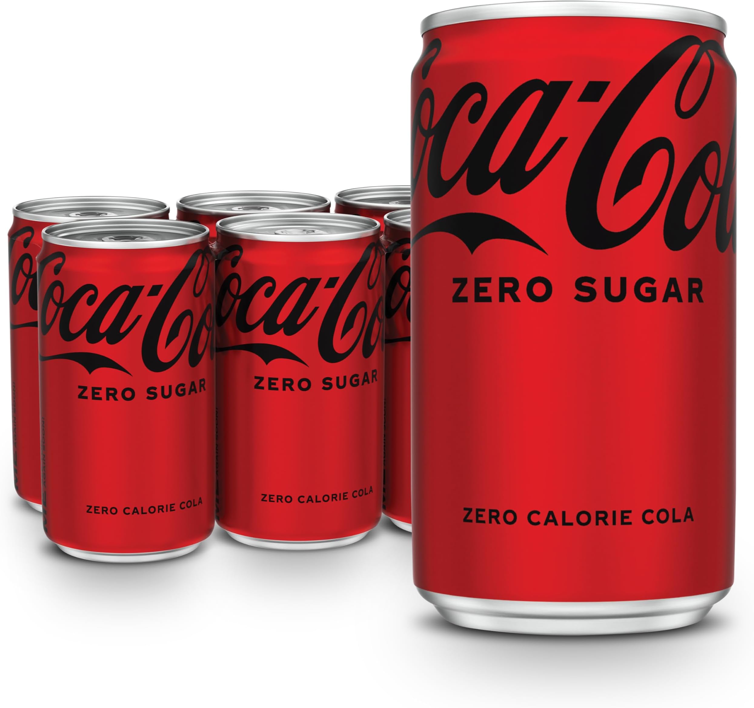 Coke Zero Sugar Mini-Can 7.5 fl oz, 6 Pack (Package May Vary)