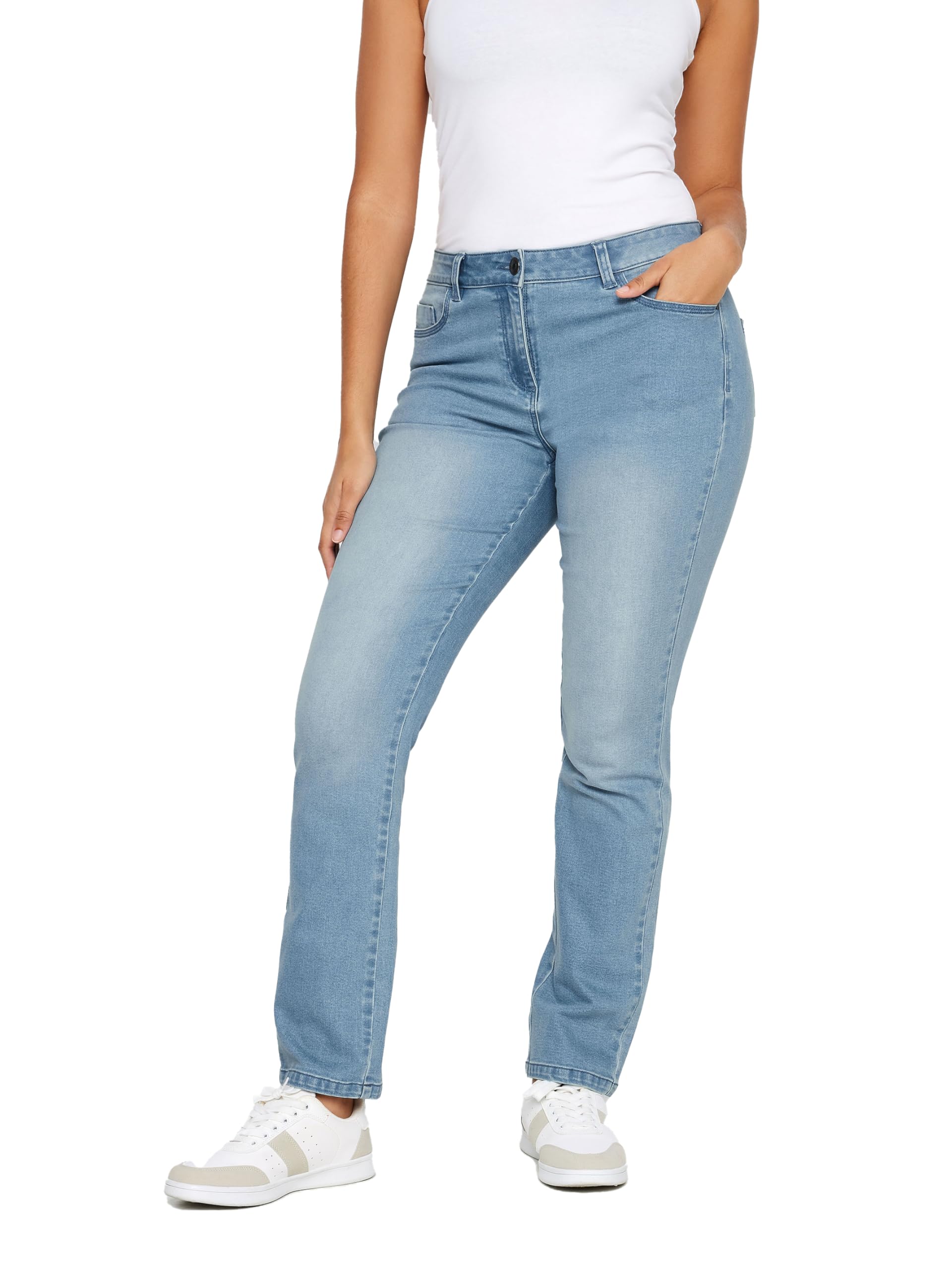 M&Co Light Wash Straight Leg Jeans - Women's