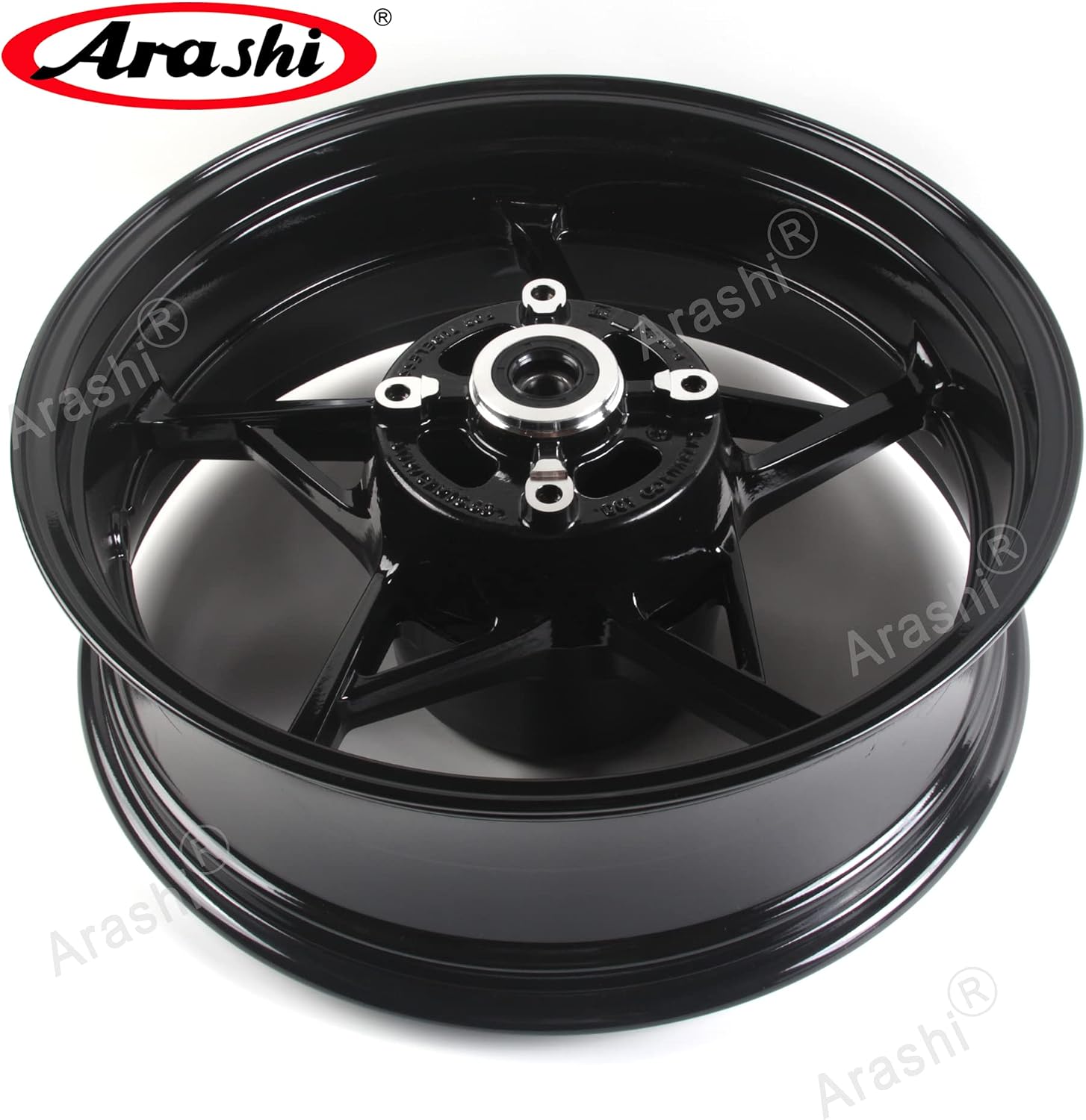Arashi Front Wheel Rim for Kawasaki Z900 2017-2025 ABS include, Z900 SE 2022-2025, Motorcycle Replacement Accessories Parts Gloss Black